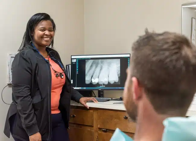 dentist with a patient