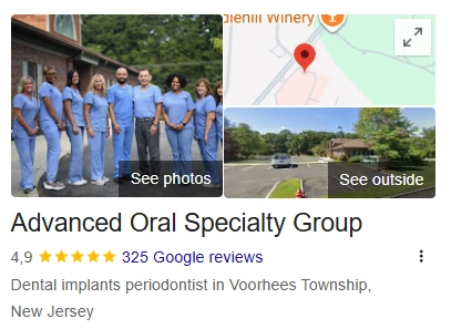 Our client, Advanced Oral Specialty Group, Google Business Profile