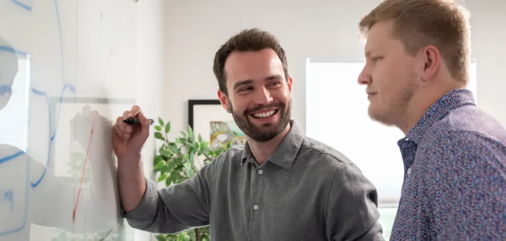 The PFDM team strategizing a new client switch