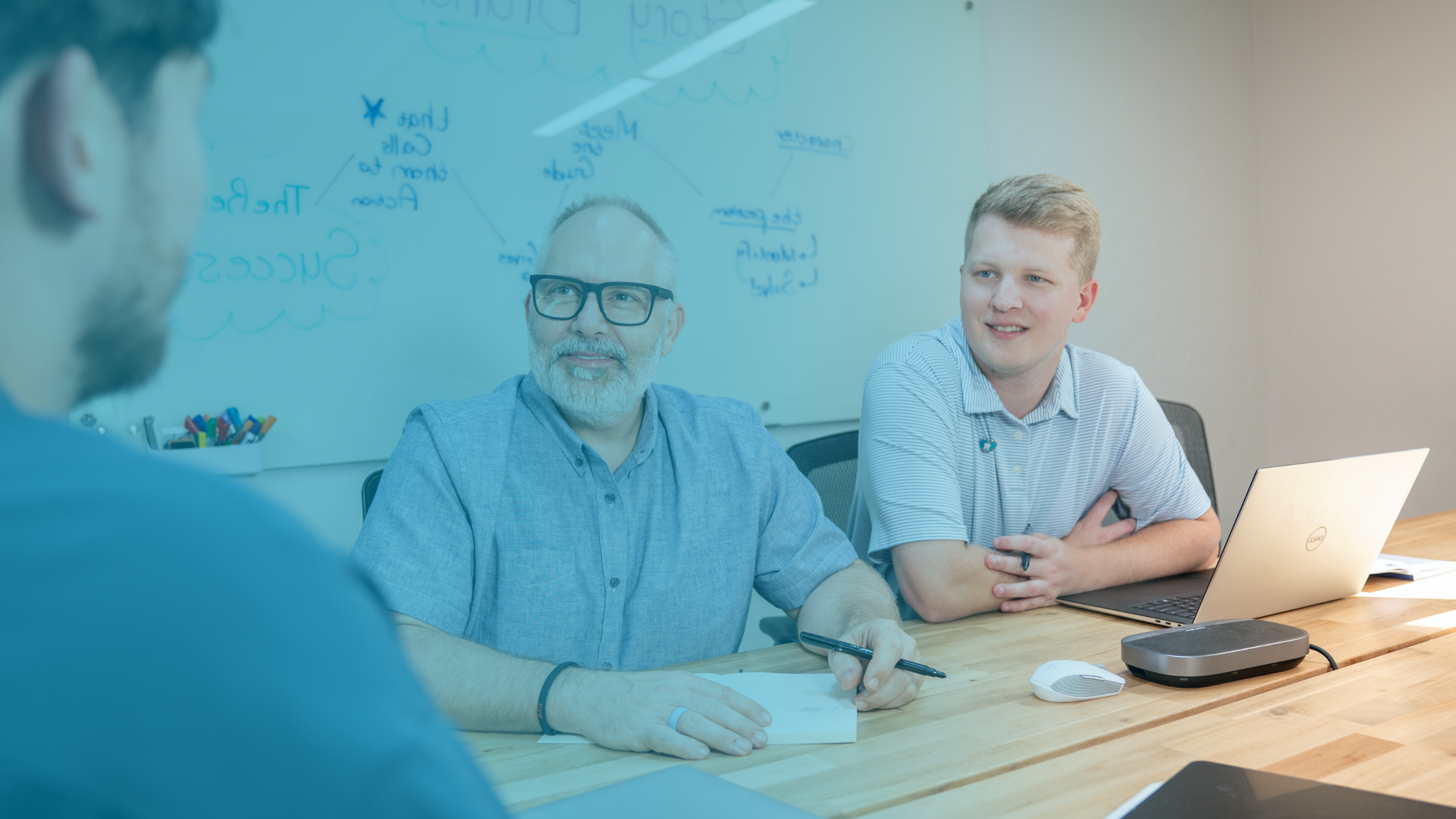 Our team discussing our dentists get recommended by AI